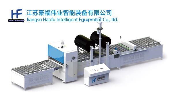 地板静音垫大张贴膜线 (冷胶/热熔胶)          Slab Padding Machine (AB/Water Base Adhesive/PUR Adhesive)          型号/Model: HF1300